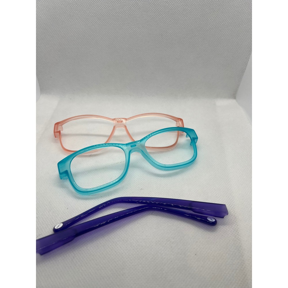Funoogles Kids Interchangeable Eyeglass Frames Blue Peach Fizz Purple 46-17-130